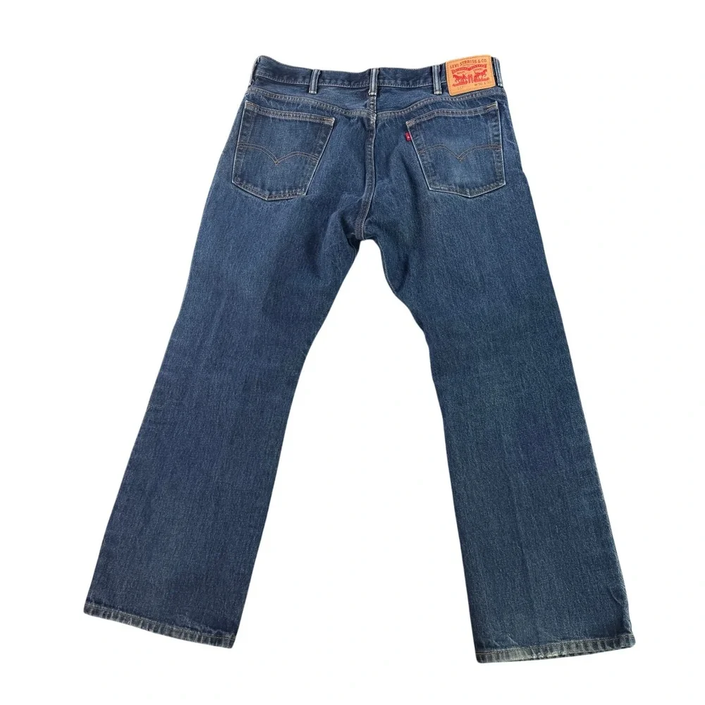Levi's 517 Bootcut Jeans Men 36x30 Blue Dark Wash Denim Slim Fit 0517-0217